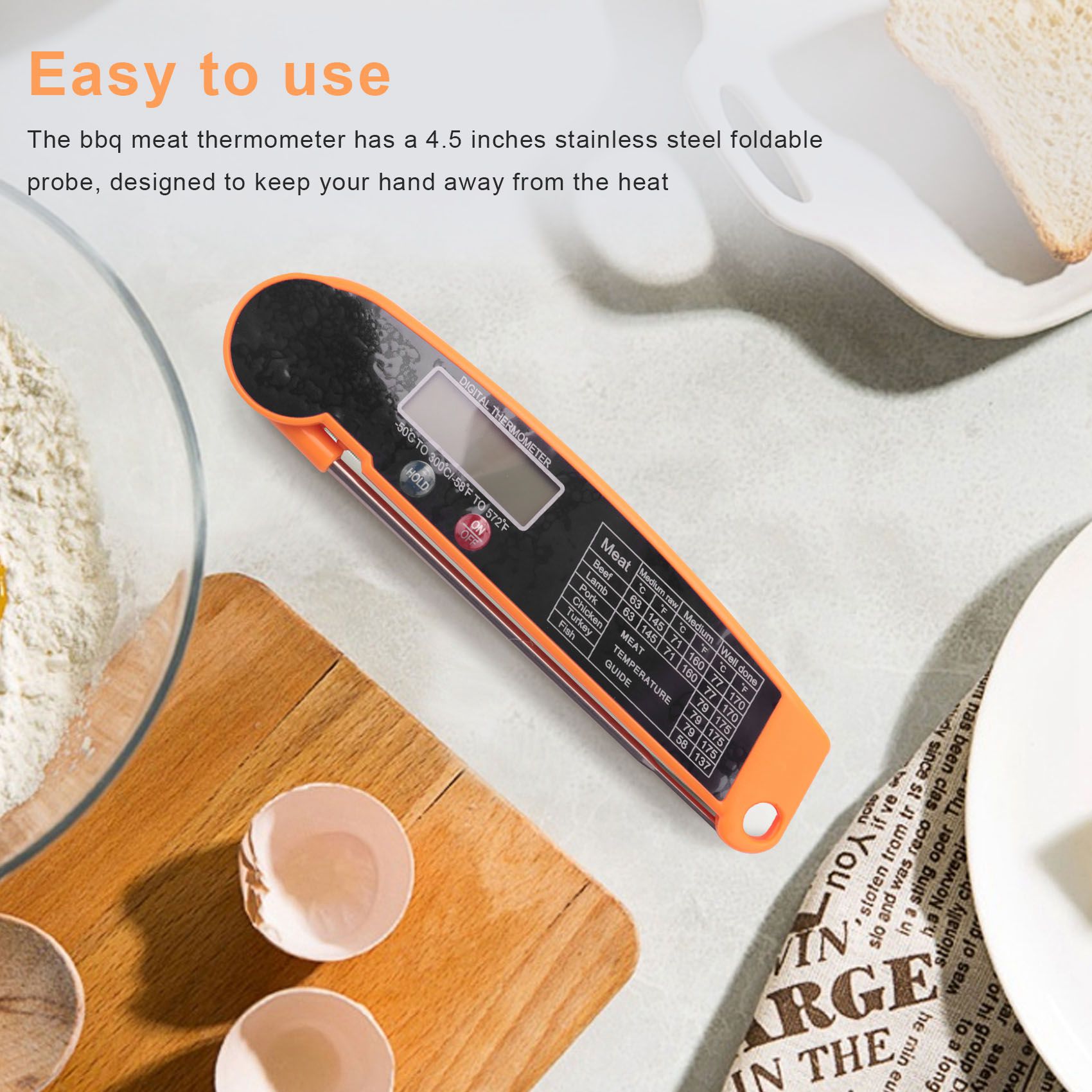 Digital Thermometer Probe - Termômetro Digital de Leitura Instantânea ABMI