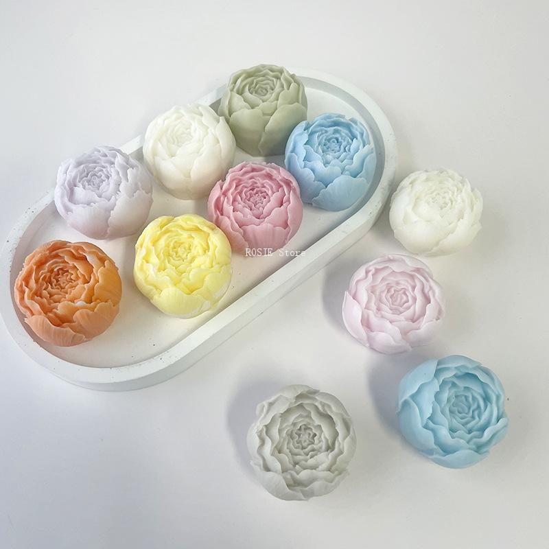 Candle Making Supplies For Beginners - 3D Peony Flower Silicone Mold, Aromaterapia