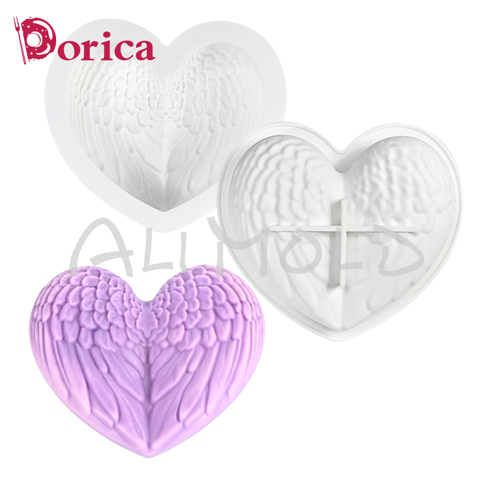 Dorica 3d asas coração molde d - Candle Supplies Eu avaliação e preço