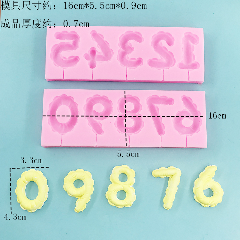 Molde de silicone com numerais - Candle Supplies Eu avaliação e preço
