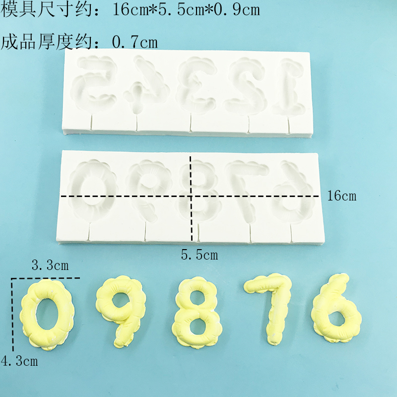 Molde de silicone com numerais - Candle Supplies Eu avaliação e preço