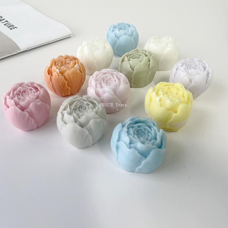 3D Peony Flower Silicone Mold, - Candle Making Supplies For Beginners avaliação e preço