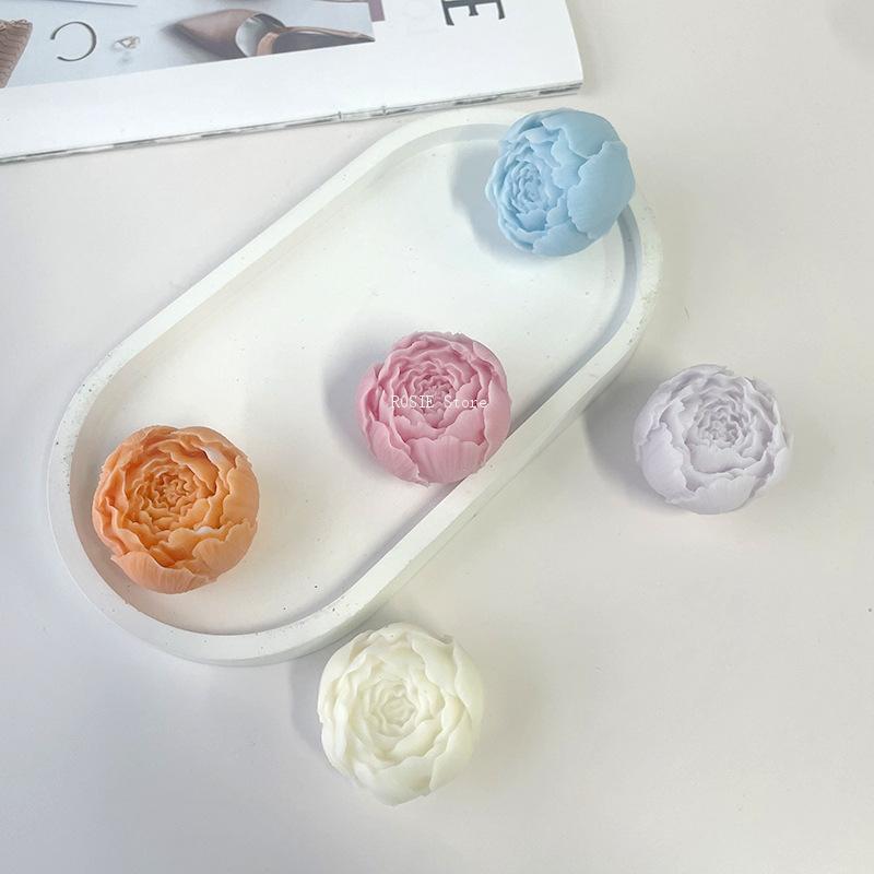 3D Peony Flower Silicone Mold, - Candle Making Supplies For Beginners avaliação e preço